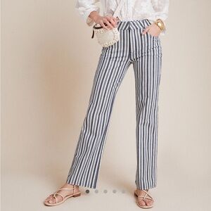 NWT Anthropologie Alena Striped Bootcut Pants